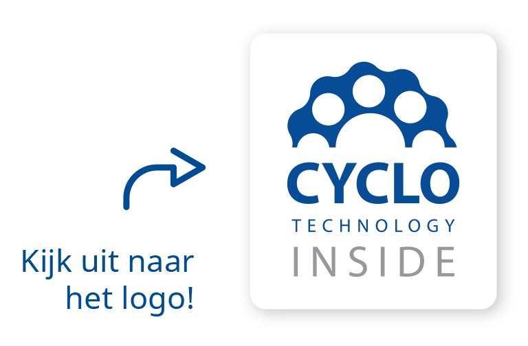 Cyclo Technology Inside - Kijk uit naar het logo!