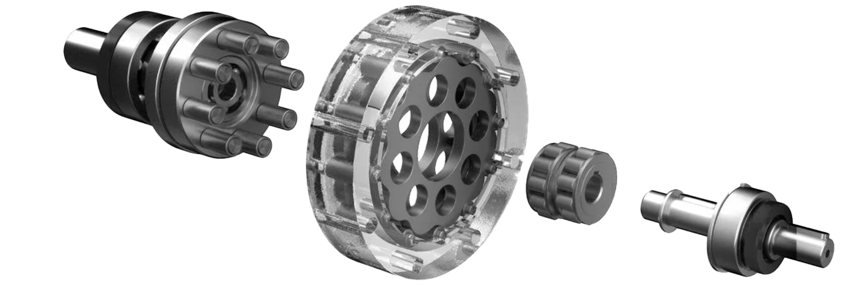 Exploded view of Cyclo gearbox